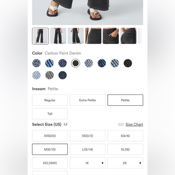 HALARA Charcoal Denim wide leg Jean M Petite - Picture 8 of 8